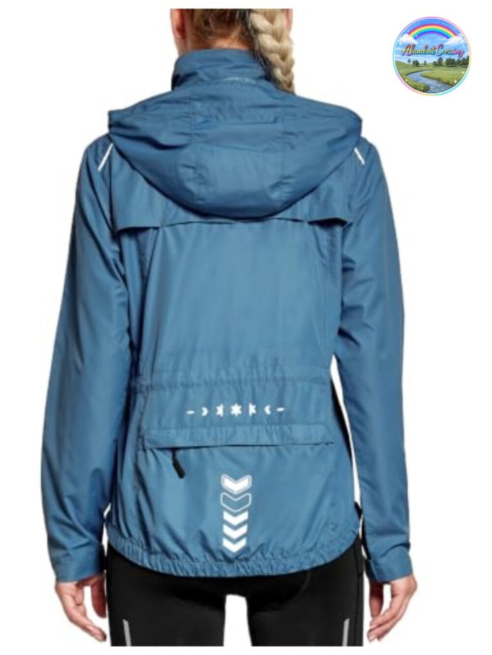 Women's Lightweight Reflective Running Windbreaker Jacket Hooded